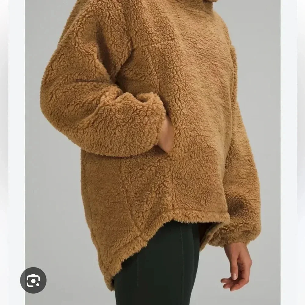 Lululemon tan brown warmth restore long pullover sz 6